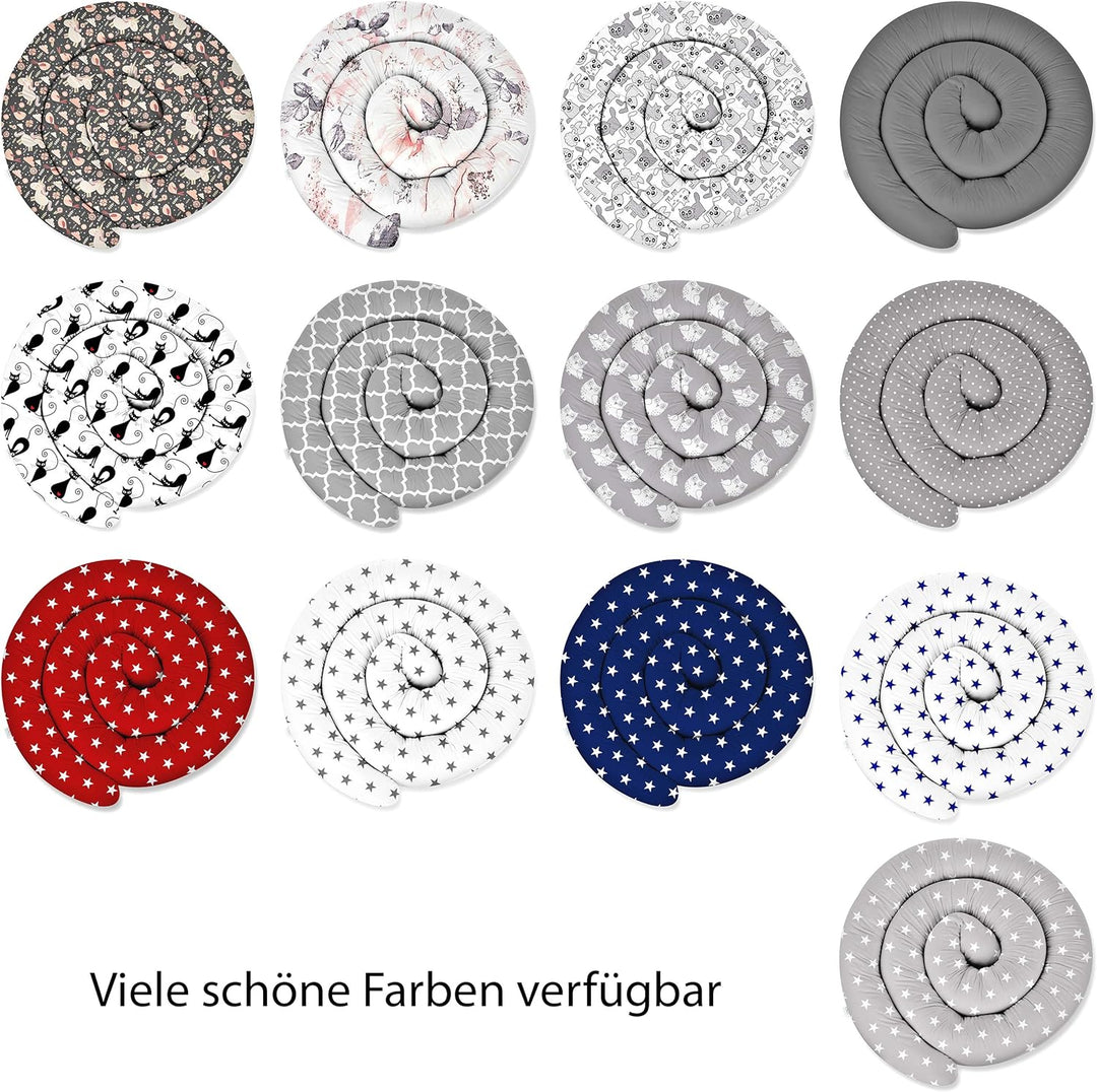 XXL 300 cm Bettschlange für Allergiker Bettkissen Stillkissen Bettrolle Zierkissen Bettumrandung Sch