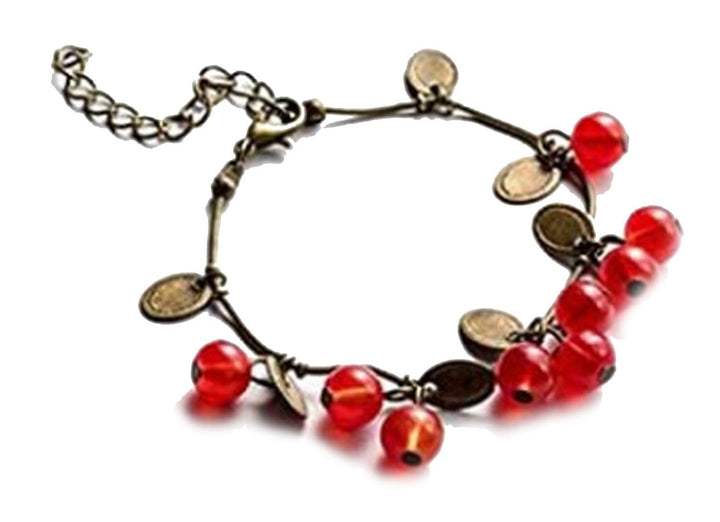 Miniblings Johannisbeere Armband Armreifen Beere Damen Frucht Bronze Sommer Kinderschmuck Kinderarmb