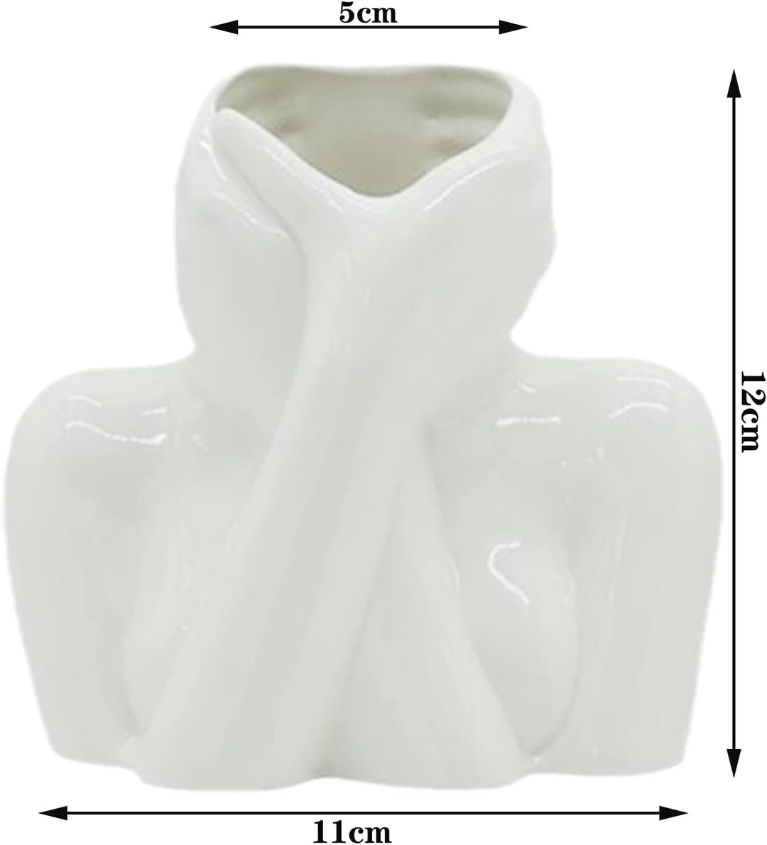 Yundxi Keramik Gesicht Vase Blumenvase Minimalistischen Stil Keramikvasen für Home Office Dekor Hand