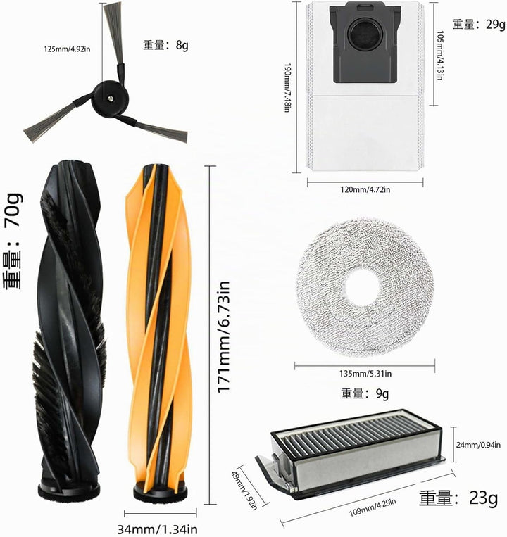 26-Stück Zubehörset für Dreame X50 Ultra Complete/Master/L50 Pro Ultra/L40s Pro Ultra/Mova V50 Ultra