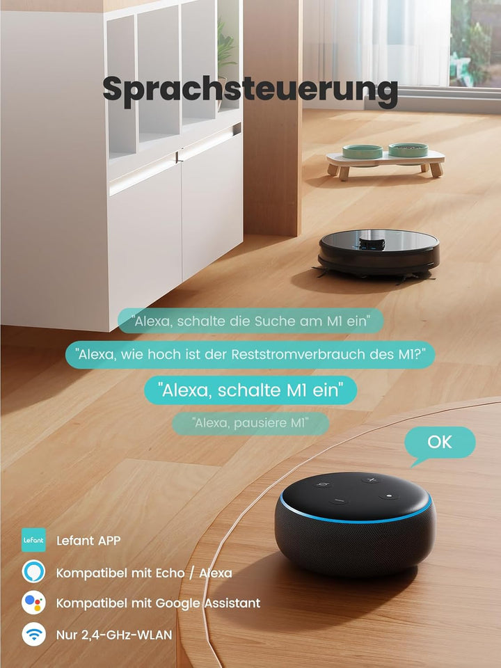 LEFANT M1B Saugroboter mit Wischfunktion, LiDAR Navigation, 5500Pa Staubsauger Roboter, Multi-Floor