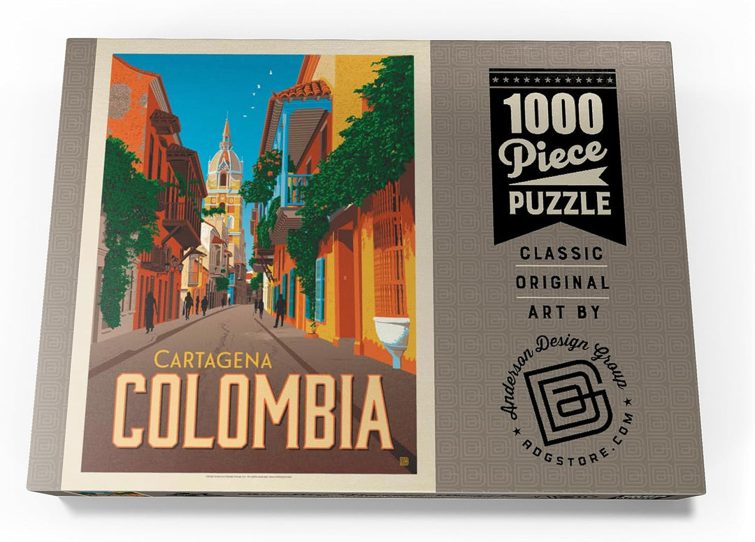 Kolumbien: Cartagena, Vintage Poster - Premium 1000 Teile Puzzle - MyPuzzle Sonderkollektion von And