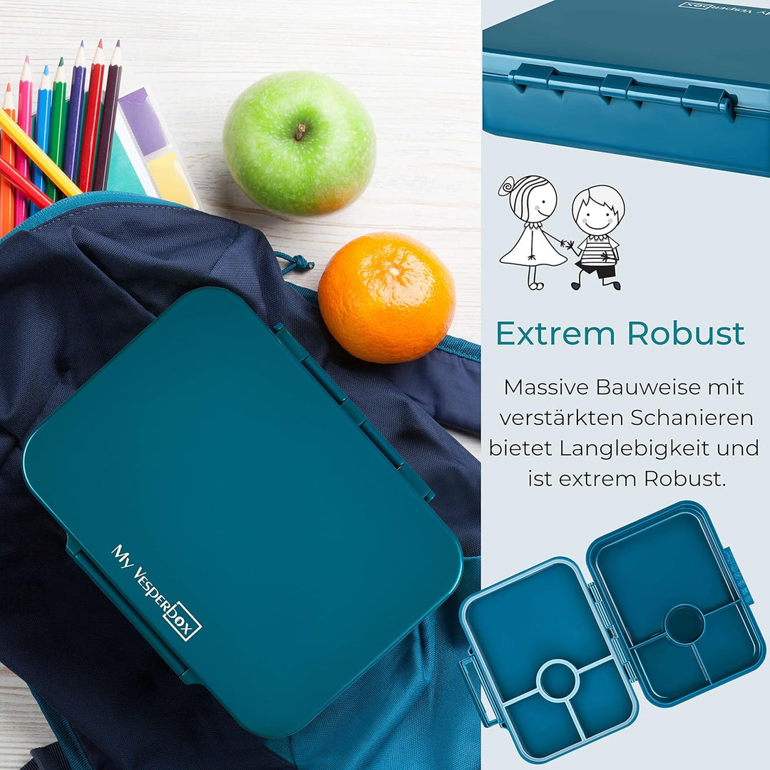 My Vesperbox – Bia - Bento Box Kinder - NEU - VERSTÄRKTE VERSCHLÜSSE - Auslaufsicher & BPA Frei - ex