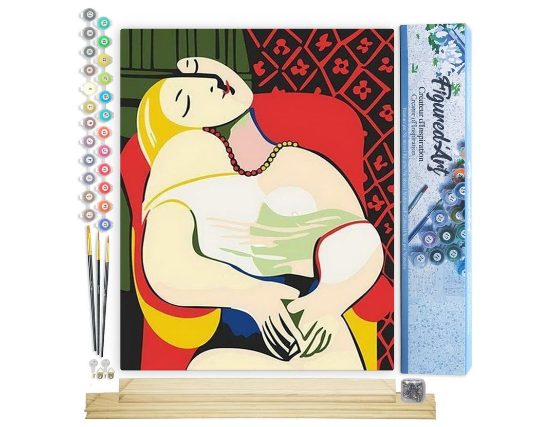 Figured'Art Malen Nach Zahlen Erwachsene Mit Rahmen Picasso - Der Traum - Paint by Numbers Basteln D
