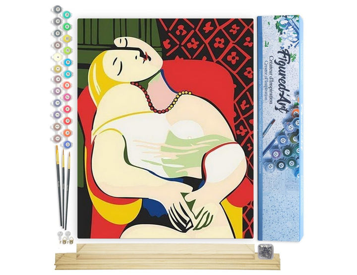 Figured'Art Malen Nach Zahlen Erwachsene Mit Rahmen Picasso - Der Traum - Paint by Numbers Basteln D
