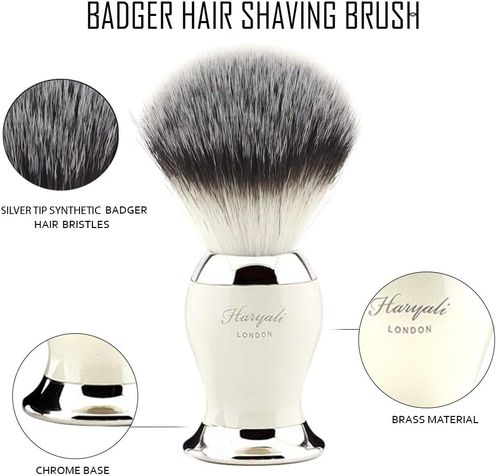 JAG SHAVING GERMANY DE SAFETY RAZOR Männer Rasierset Set Elfenbein Rasierpinsel Rasierseifenschale K