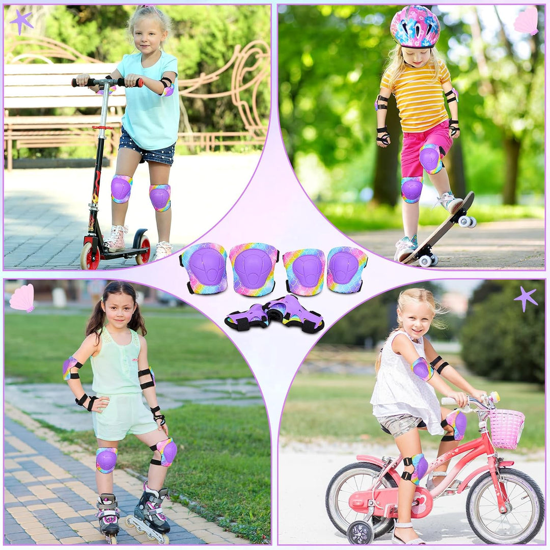 MHJY Knieschoner Kinder Schoner Inliner 6Pcs Protektoren Set Knie und Ellenbogenschützer Handgelenks