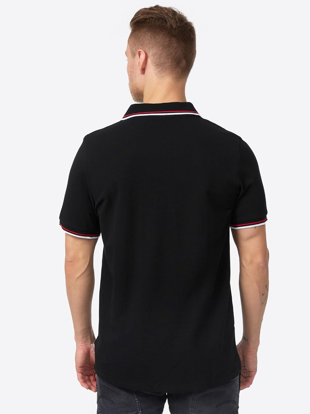 Lonsdale Herren kurzarm Polohemd Lion XXL Black / Dark Red / White, XXL Black / Dark Red / White