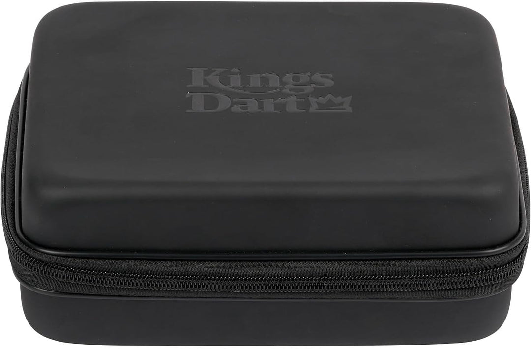 Kings Dart Darttasche Team | Schutz für Darts und Zubehör | Mit Schaumstoffblock Gummiband | Schwarz