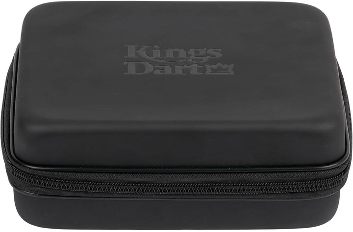 Kings Dart Darttasche Team | Schutz für Darts und Zubehör | Mit Schaumstoffblock Gummiband | Schwarz