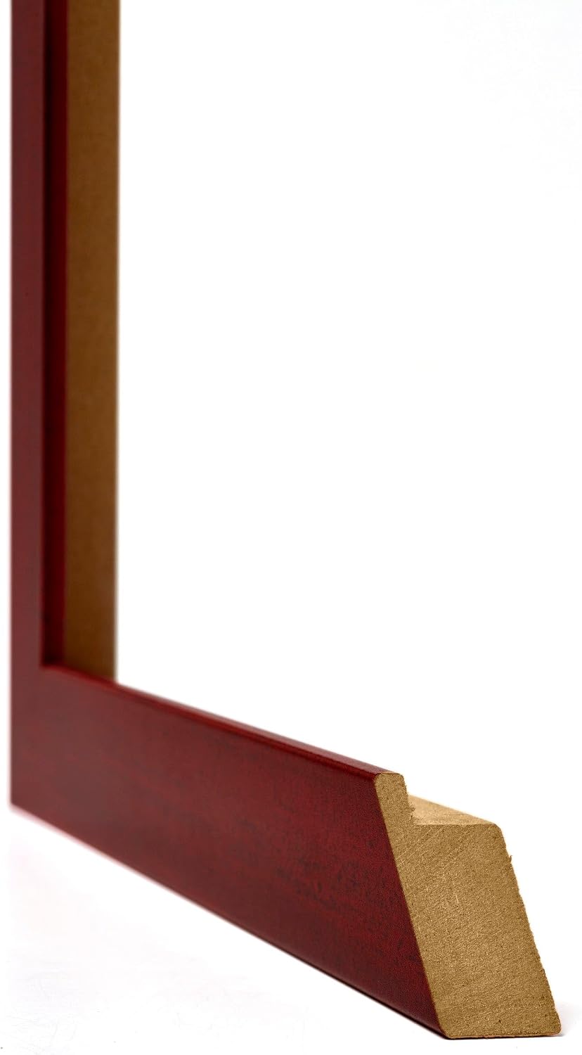 yd. Your Decoration - Bilderrahmen 75x100 cm - Weinrot Gewischt - Billderrahmen aus MDF mit Acrylgla