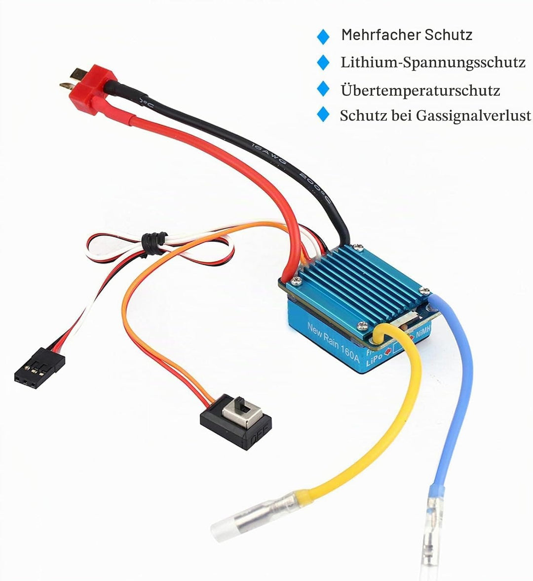 Rc Waterproof Esc, Rc Fahrtenregler, Bidirektionaler Betriebsmodus 3s 160a Brushed Esc Waterproof El