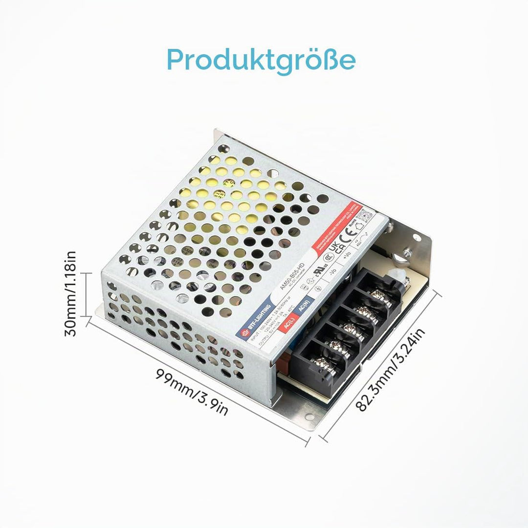 BTF-LIGHTING 50W 5V Netzteil CE Zertifiziert Aluminium LED-Treiber AC 100-240V zu DC 5V Transformato