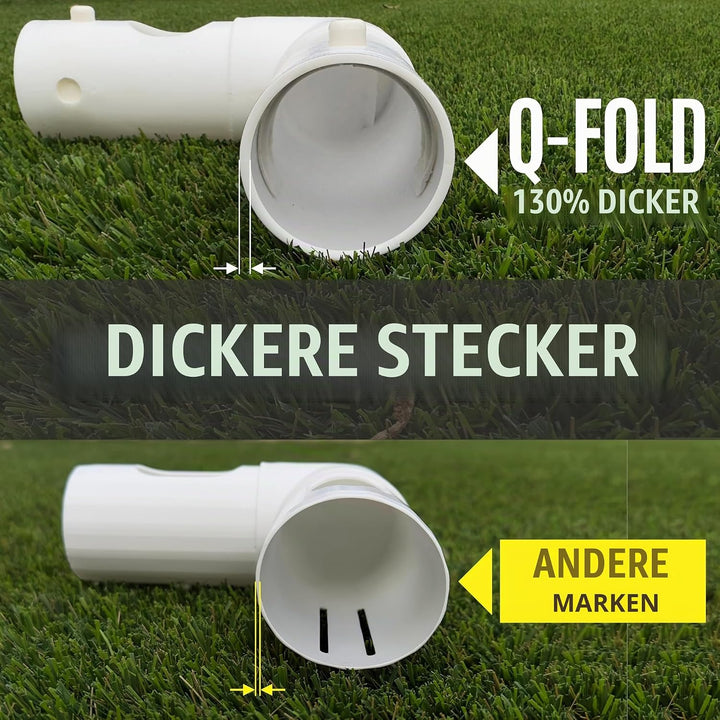 QUICKPLAY Q-Fold Match Fussballtor für Garten Kinder und Erwachsene | 30 Sekunden faltbares für einf