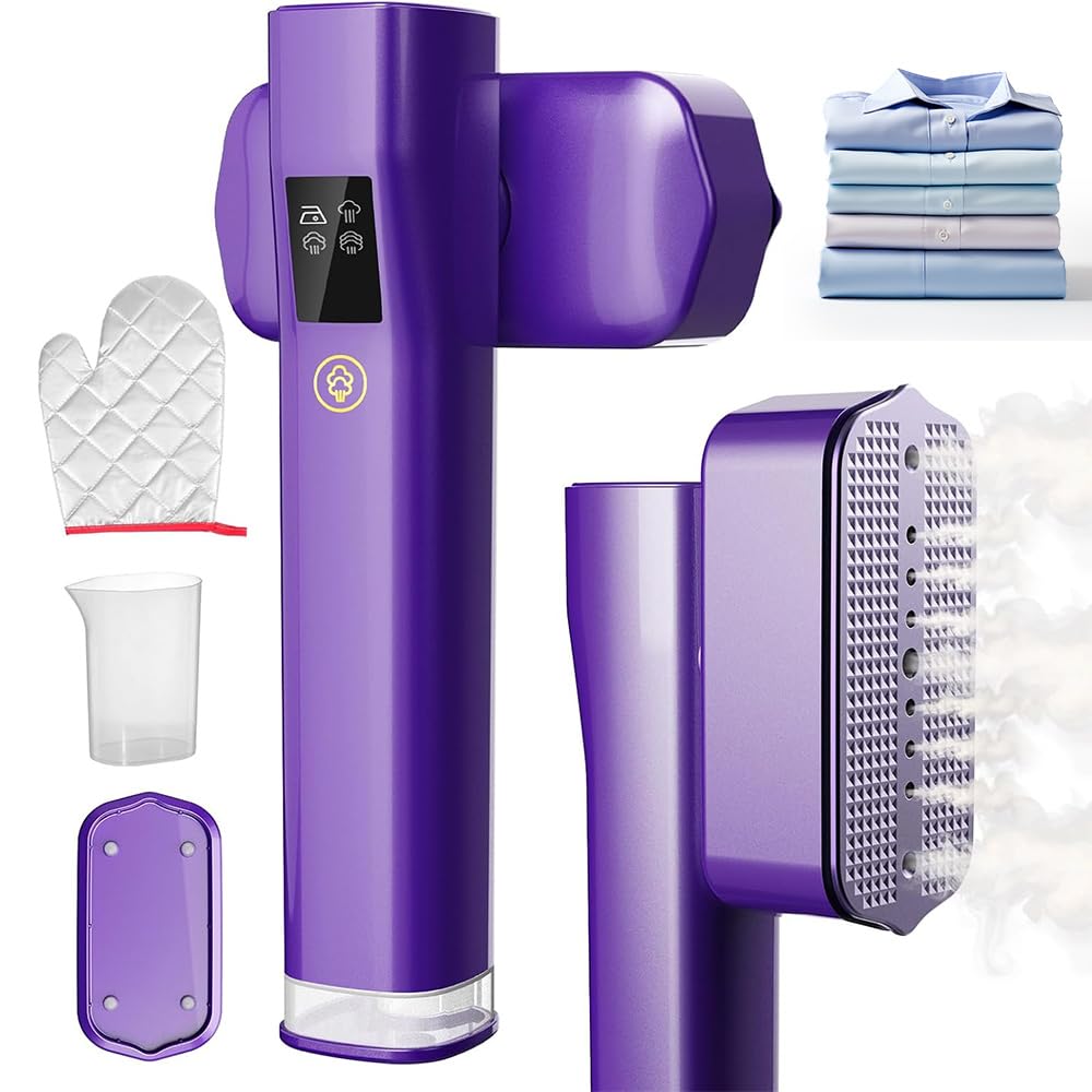 Steamer Dampfglätter, Steamer 2-in-1 Hand Bügeleisen, 15s schnelles Aufheizen, 4 Bügelmodi 1200W Rei