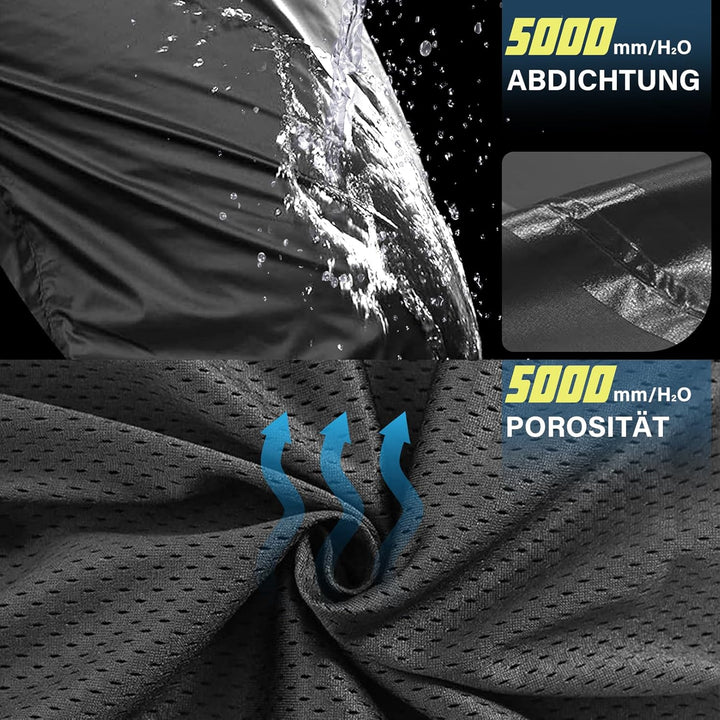 Jogwits wasserdichte Regenhose für Herren Atmungsaktiv Winddicht Outdoorhose Elastischer Bund Hose L
