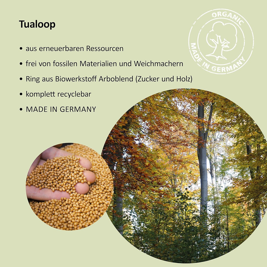 TicToys Tualoop Ringwurfspiel Set für 2 Spieler – Outdoor Spass aus Biowerkstoff | Ideal für Garten,