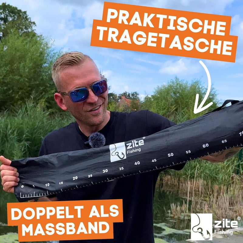 Zite Fishing Kescher Gummiert zum Angeln - Teleskop Angelkescher Diverse Längen auch für Kinder 210.