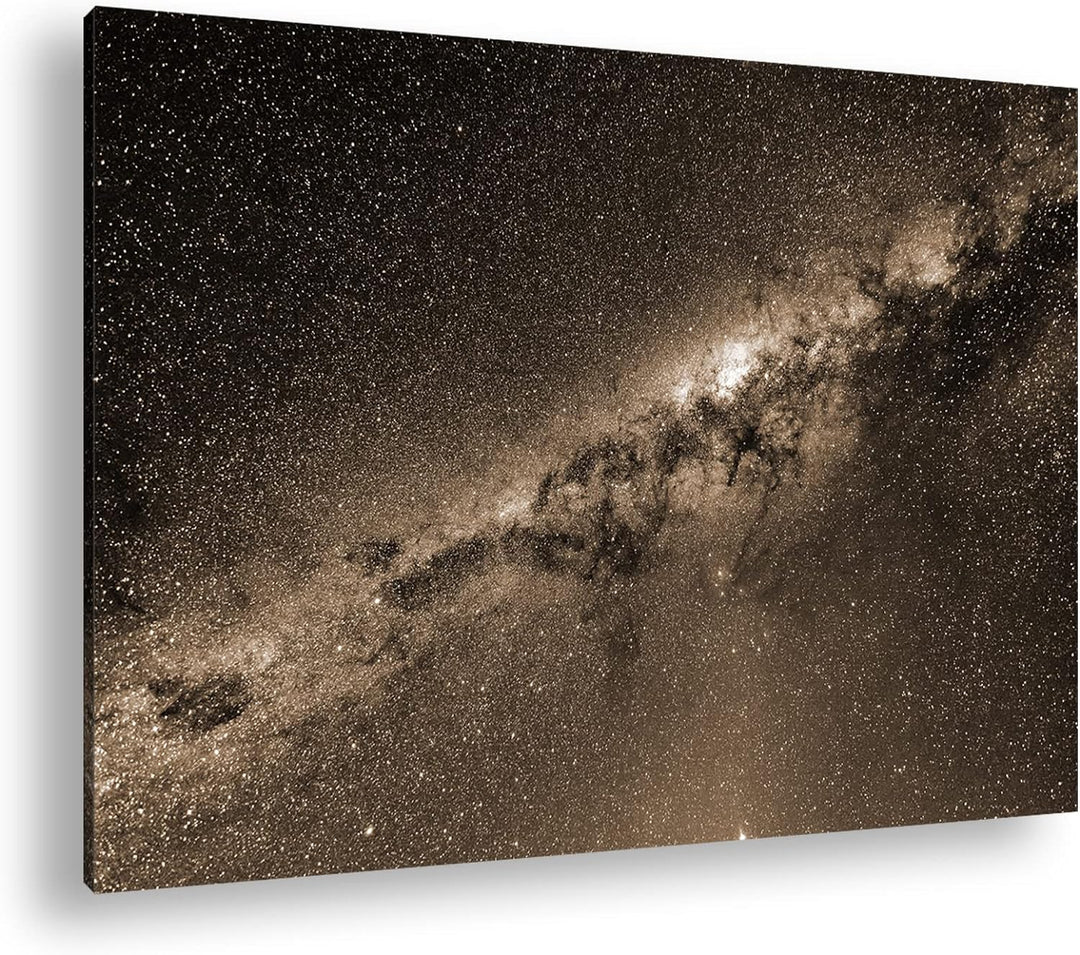 deyoli eine Flut aus Sternen Effekt: Sepia, Format: 80x60 als Leinwandbild, Motiv fertig gerahmt auf