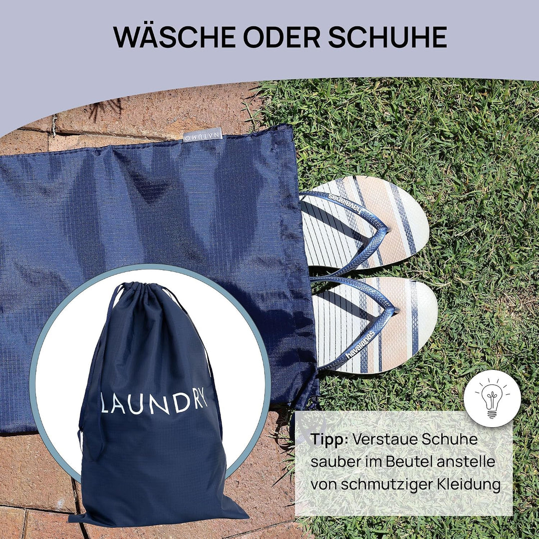 NATUMO Koffer Organizer Set, 5-teilig | Packing Cubes mit Wäschesack oder Schuhbeutel | Reise Packta