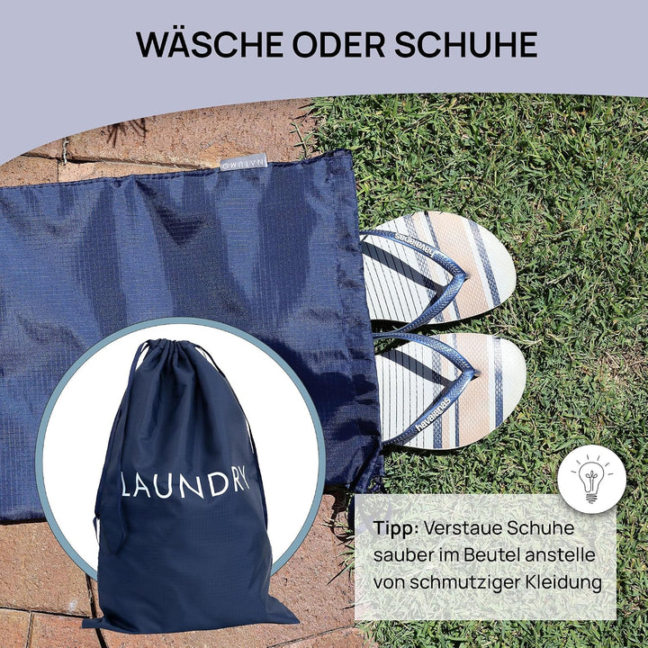 NATUMO Koffer Organizer Set, 5-teilig | Packing Cubes mit Wäschesack oder Schuhbeutel | Reise Packta