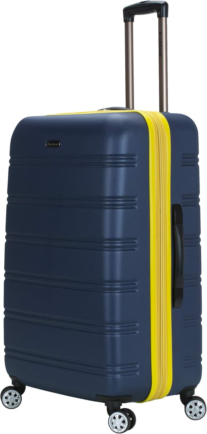 Rockland Melbourne Hardside Erweiterbares Spinner-Rad Gepäck, Marineblau, 3-Piece Set (20/24/28), Me