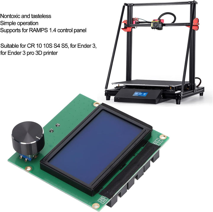 CCYLEZ 3D-Drucker Display 12864 LCD-Bildschirm 3D-Drucker Display Slope Smart Blue Control Panel Für