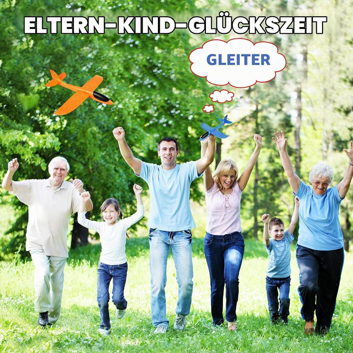 VCOSTORE Styroporflieger Flugzeug Styropor - 2 Stück Spielzeug Segelflugzeug Wurfgleiter Flieger für