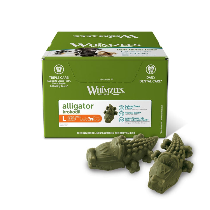 Whimzees Krokodile grösse L / 30 St. im Display, 1er Pack (1 x 1.8 kg)