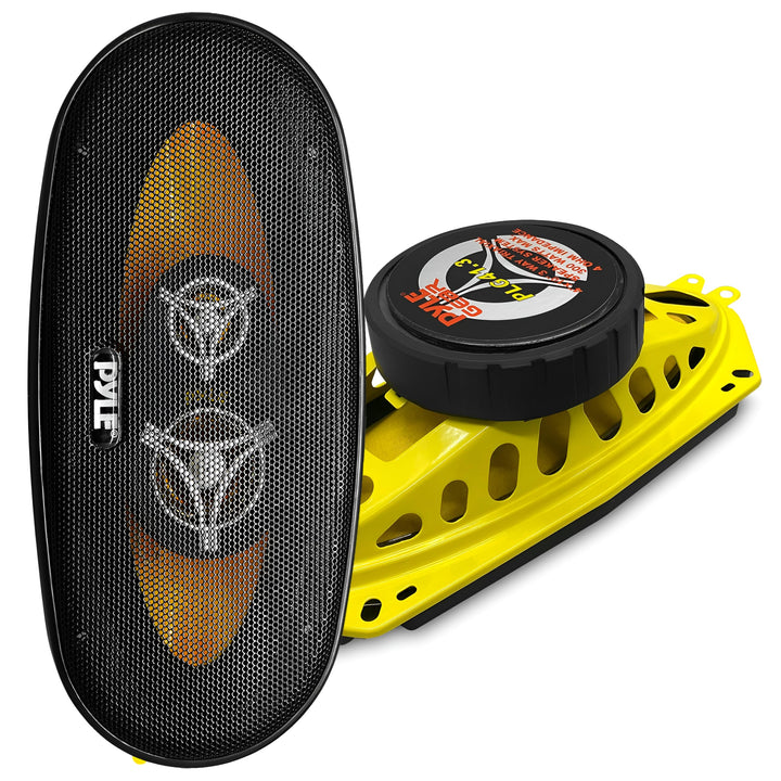 Pyle PLG41.3 4 x 10-Inch 300 W Three Way Car Audio Door Speaker 10 × 25 cm, 10 × 25 cm