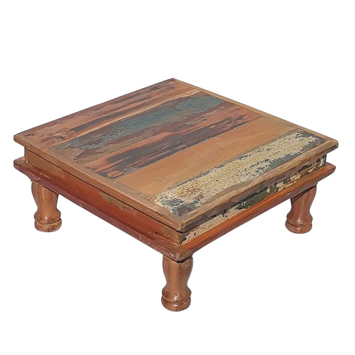 Casa Moro Shabby Chic Tisch Siera M 40x40 cm braun bunt quadratisch aus Altholz gefertigt | Bajot Be