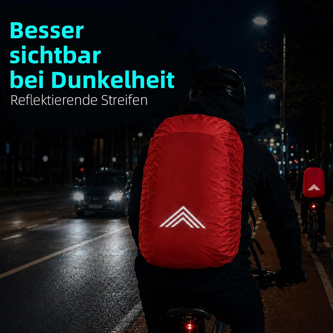 Frelaxy Regenschutz für Rucksäcke Schulranzen(15-90L), Wasserdichter Rucksack Regenhülle Regencape m