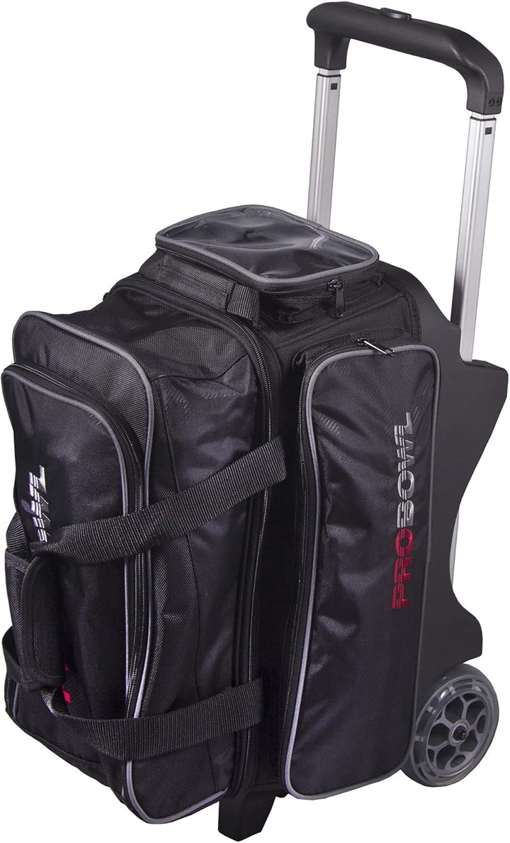bowling-exclusive ProBowl 2 Ball Bowling Roller inkl Adressanhänger Schwarz, Schwarz