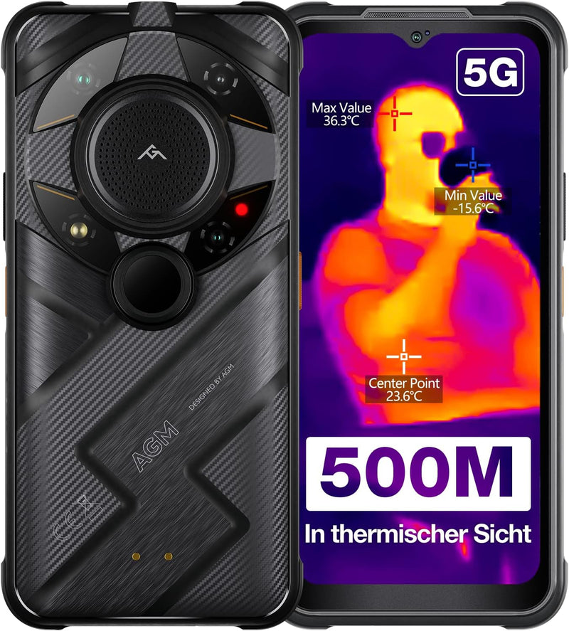 AGM G2 Guardian Outdoor Smartphone 5G mit 500 Metern Wärmebild Monokular, 12 GB RAM + 256 GB ROM, 25