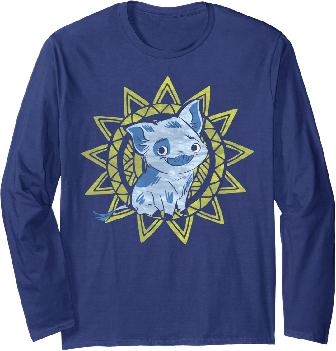 Disney Moana Pua Geometric Sun Poster Langarmshirt