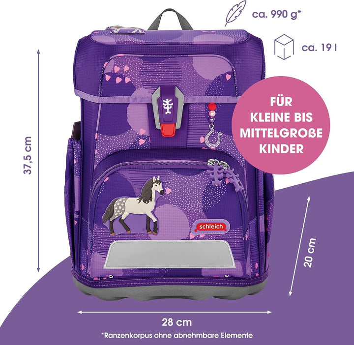 Step by Step Schulranzen-Set CLOUD, 5-teilig, ergonomischer Tornister mit Reflektoren, höhenverstell