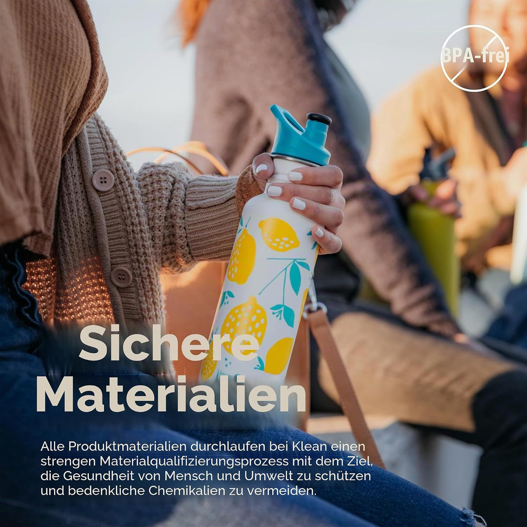 Klean Kanteen Unisex – Erwachsene Klean Kanteen-1008929 Flasche, Lemons, One Size Einheitsgrösse Lem