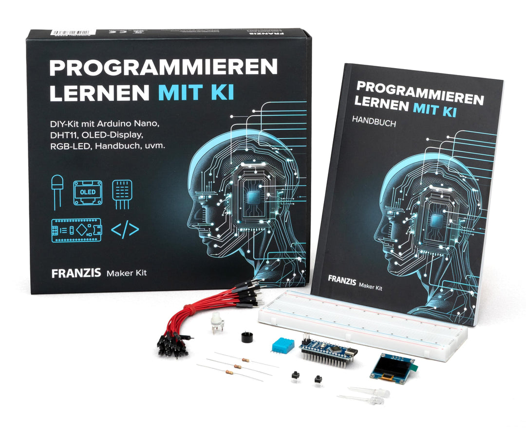 FRANZIS 67236 - Mach's einfach - Maker Kit Programmieren Lernen mit KI