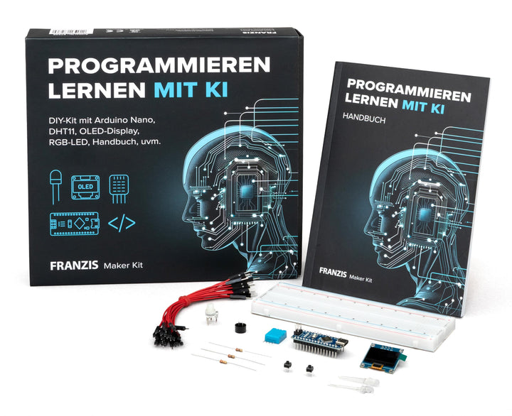FRANZIS 67236 - Mach's einfach - Maker Kit Programmieren Lernen mit KI