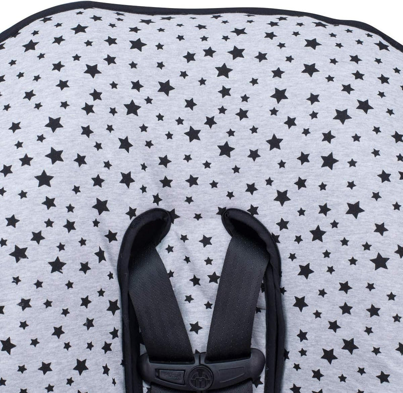 JYOKO Kids Abdecken Gepolsterte Universal für Babyschale (Black Star) Grau, Grau