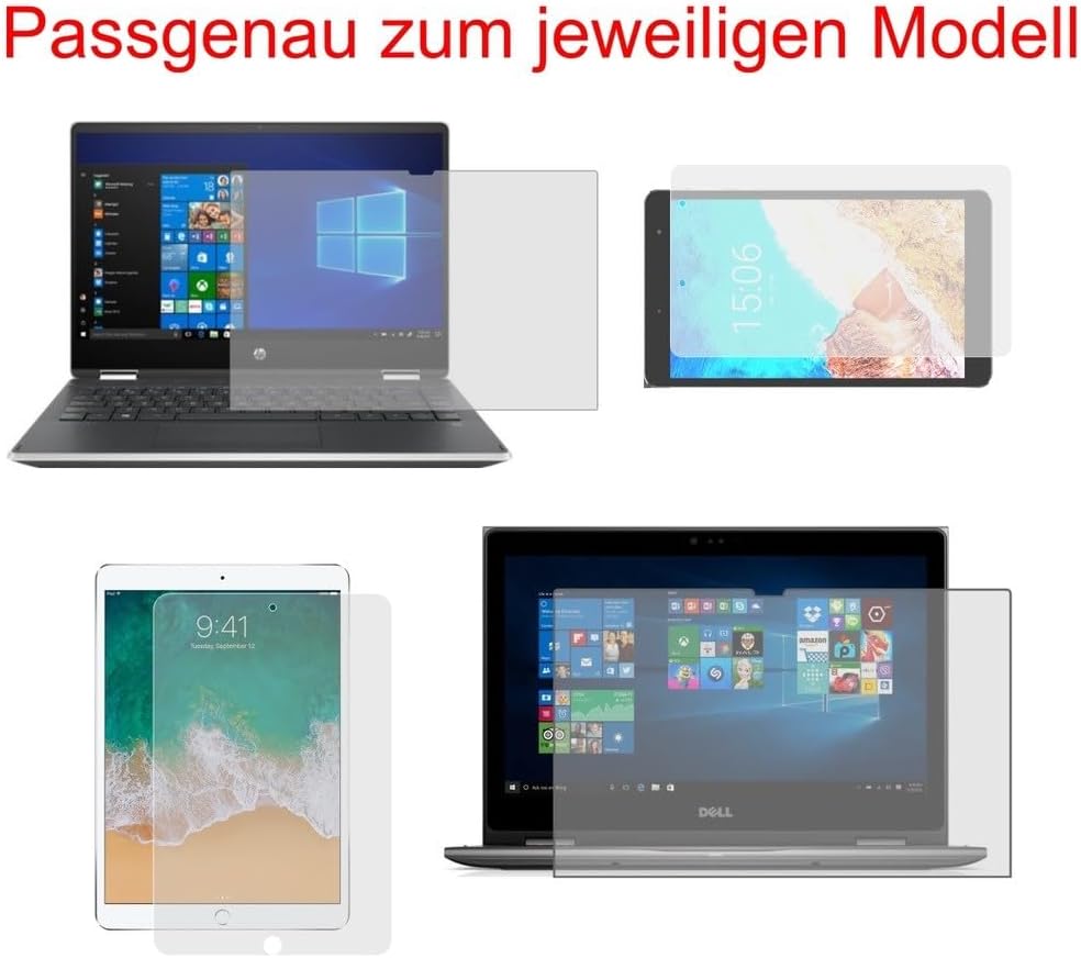 2x Panzerfolie kompatibel mit Dell Latitude 7450 2-in-1 Antischock kristallklar, Displayschutzfolie