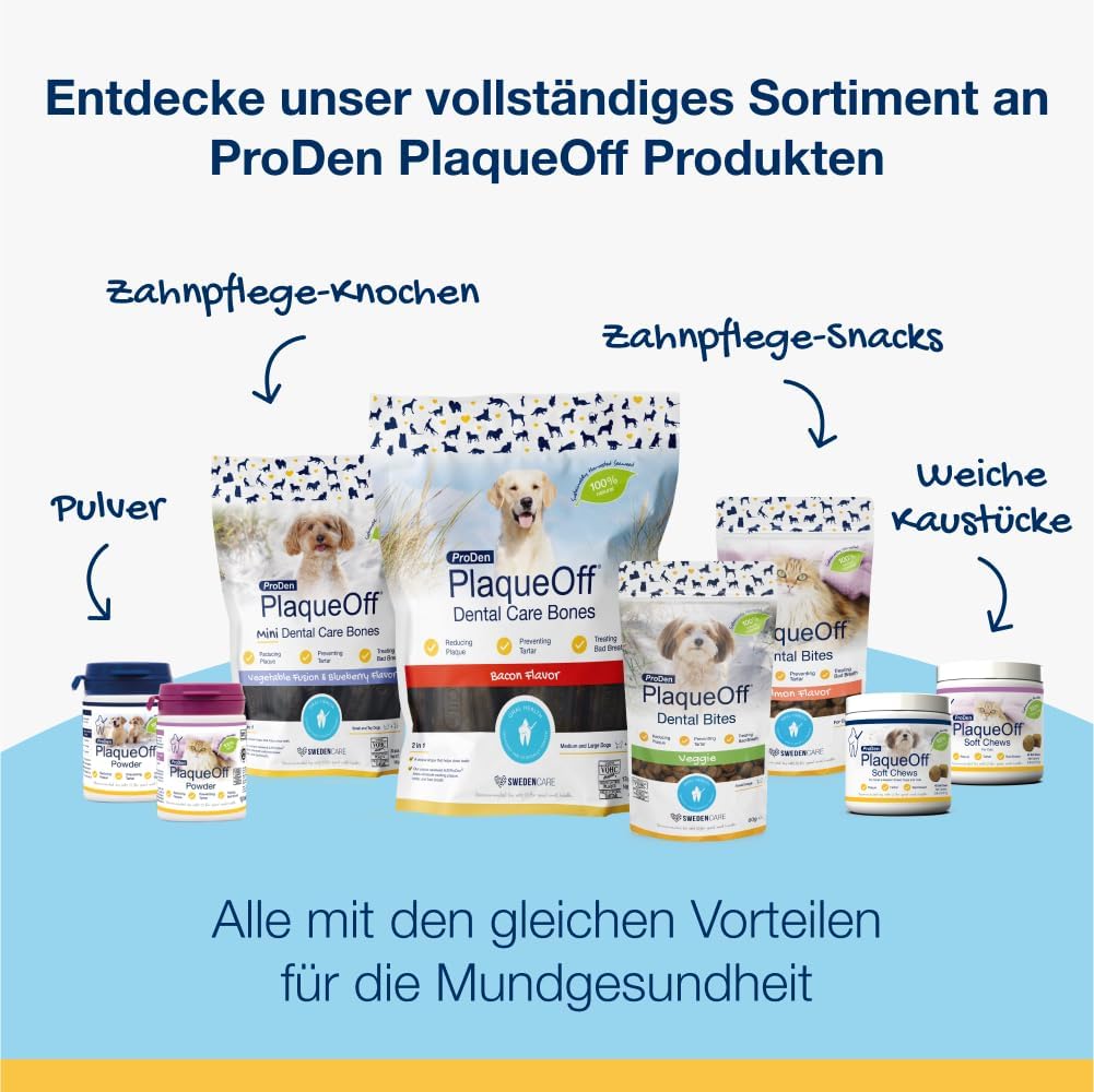 ProDen PlaqueOff Pulver für Hunde und Katzen, 180 g, gegen Mundgeruch, Plaque, Zahnstein 180g, 180g