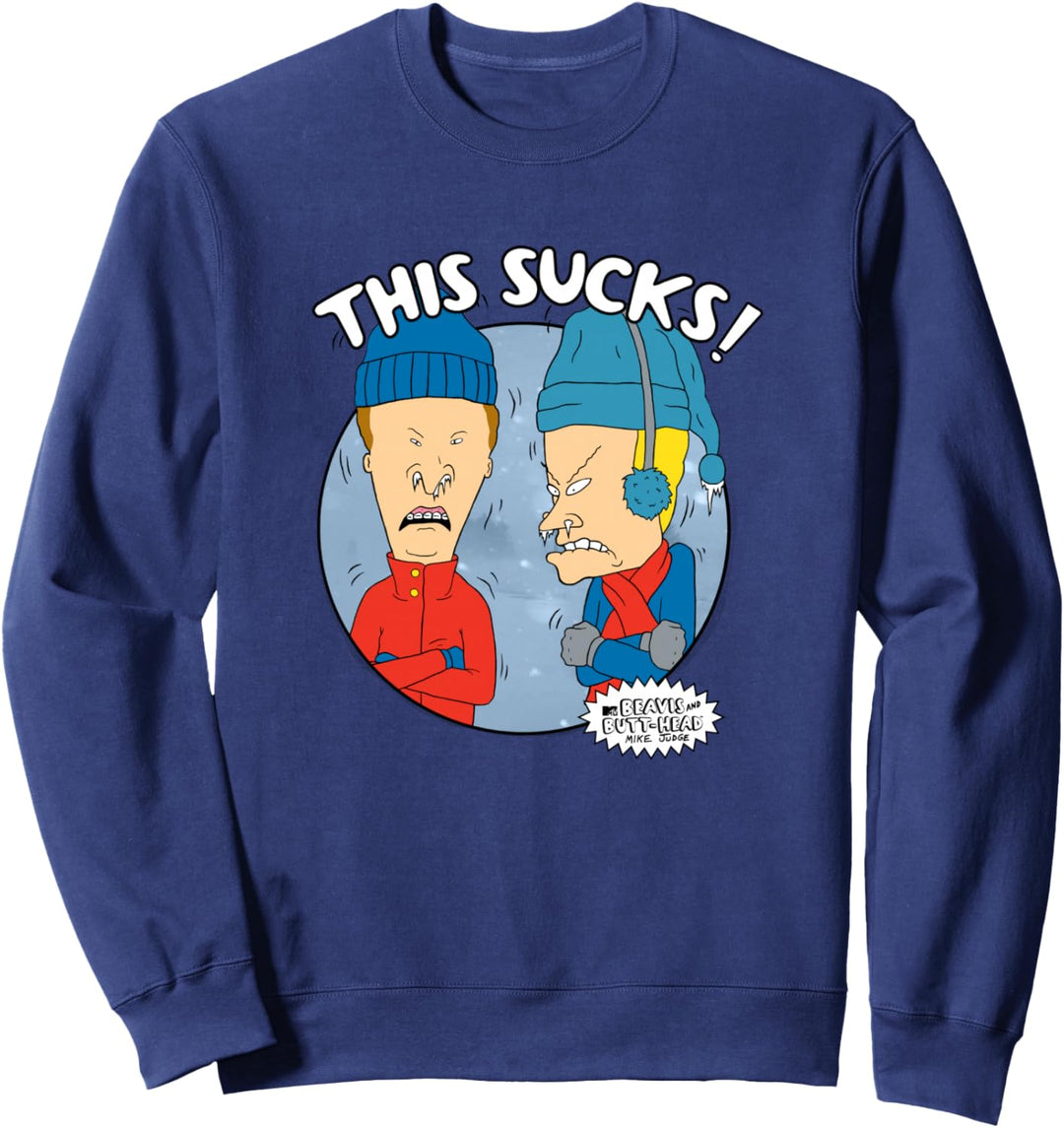 Beavis and Butt-Head Winter Sucks Portrait Sweatshirt