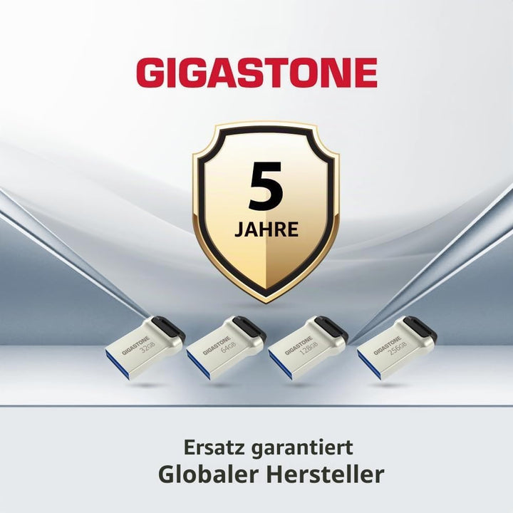 Gigastone Z90 USB-Speicherstick (64 GB, USB 3.2, Gen1, Mini-Fit, wasserdicht, kompakt, USB-Stick, US