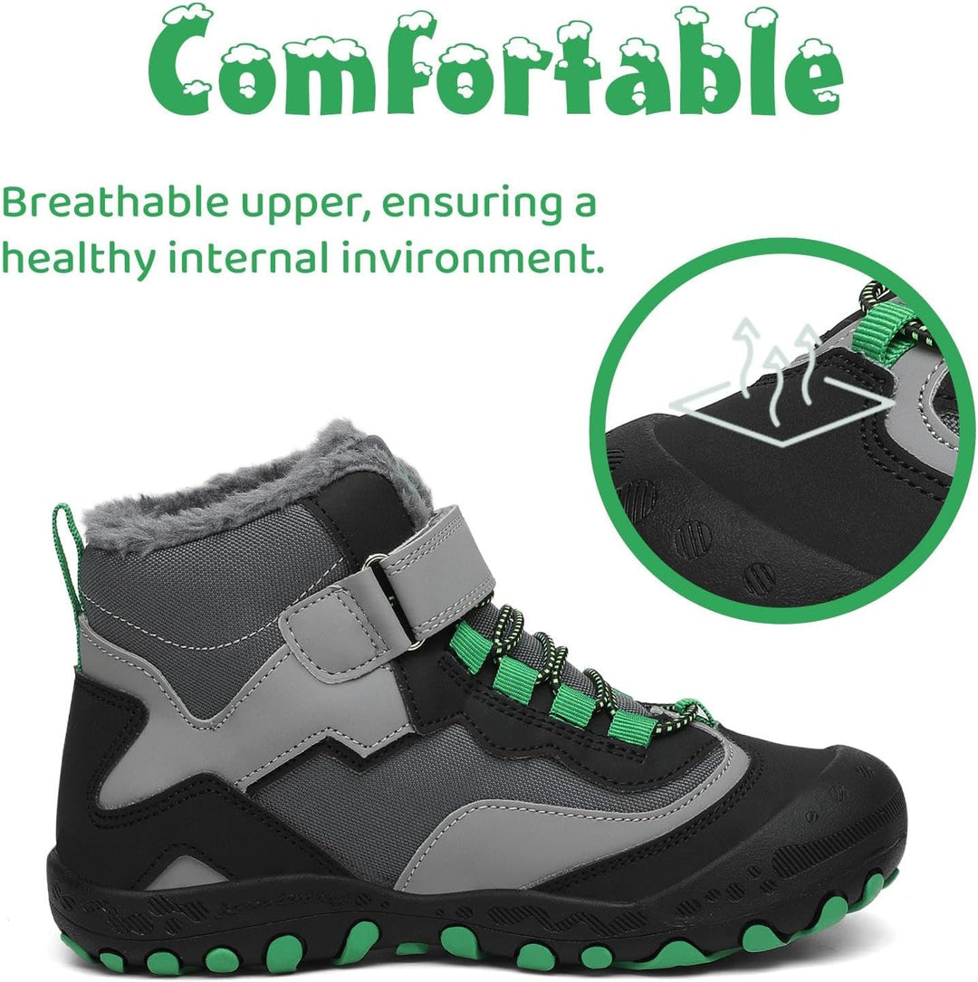 Mishansha Kinder Winterschuhe Warm Gefüttert Winterstiefel Jungen Mädchen Schneestiefel Outdoor ruts