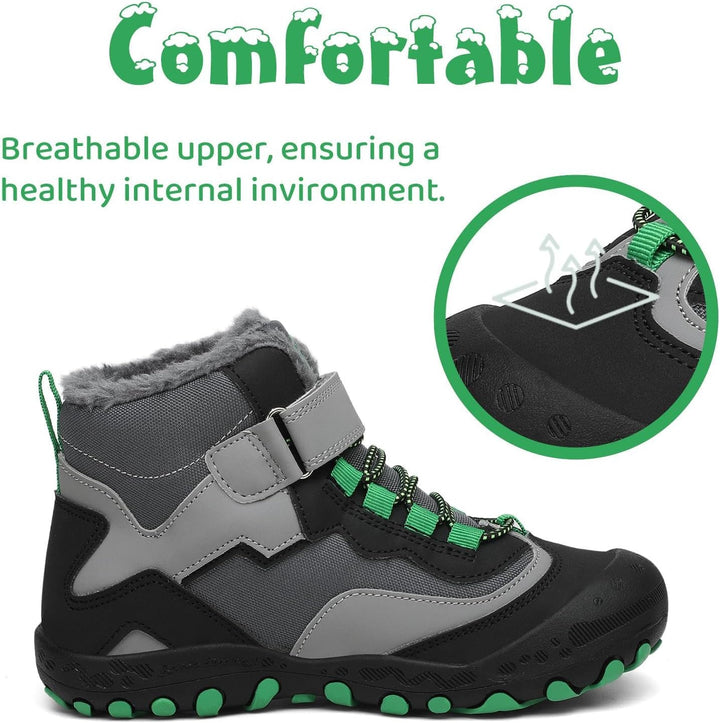 Mishansha Kinder Winterschuhe Warm Gefüttert Winterstiefel Jungen Mädchen Schneestiefel Outdoor ruts