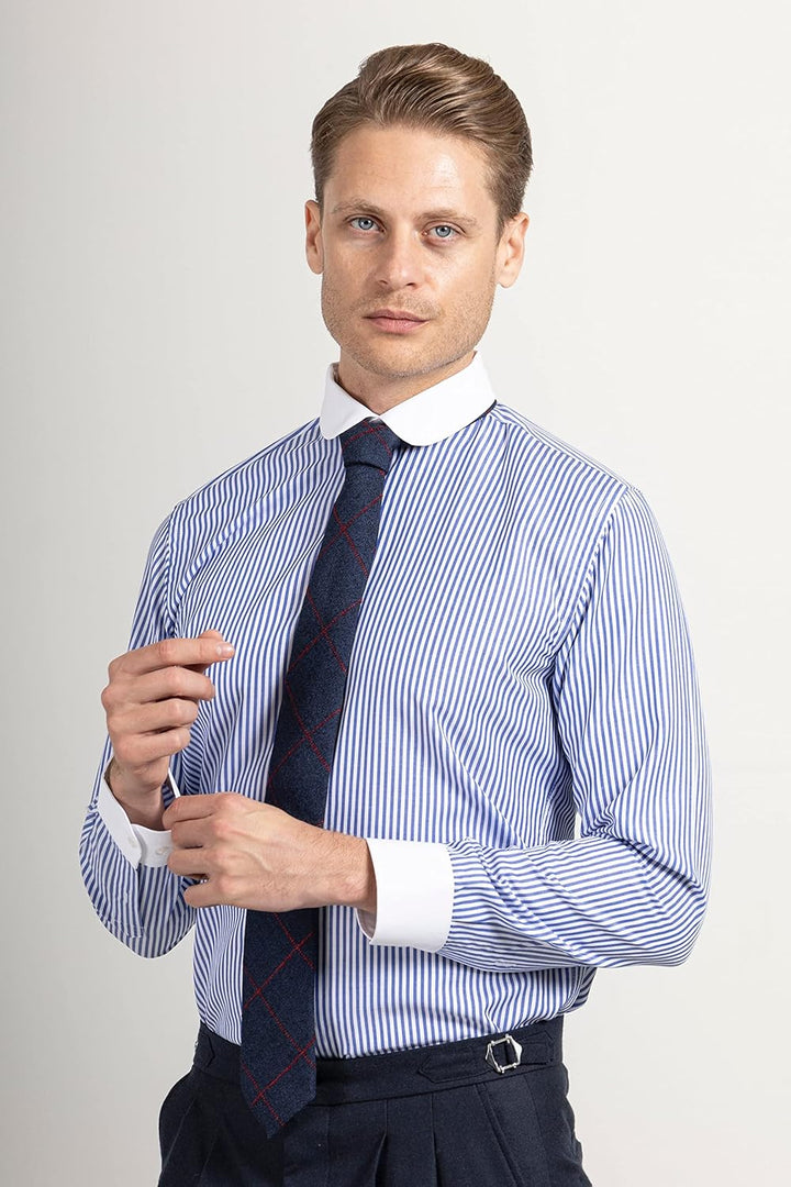 Jack Martin London Hemd mit Rundkragen für Herren | Slim-Fit-Businesshemden & Freizeithemden mit Run