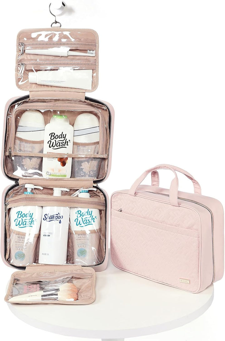 NISHEL Kulturbeutel, tragbarer Make-up-Organizer, Kosmetikhalter für Pinsel-Set, Shampoo, Conditione