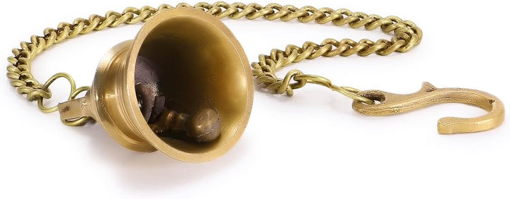 Zap Impex Ethno-Indische Messing-Tempelglocke mit Kette | Hängende Glocke aus Messing | Wohnkultur |