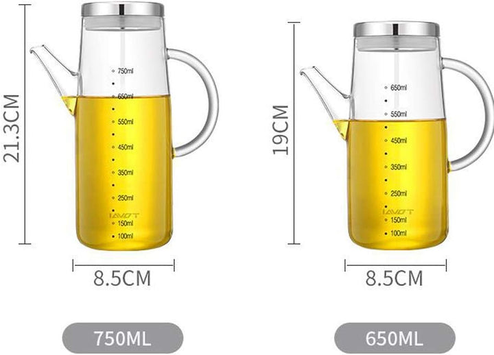 XiaoShenLu Olivenöl Spender Flasche, Speiseöl Essig für Küche, Grill, Pasta, Salate und Backen, 650m